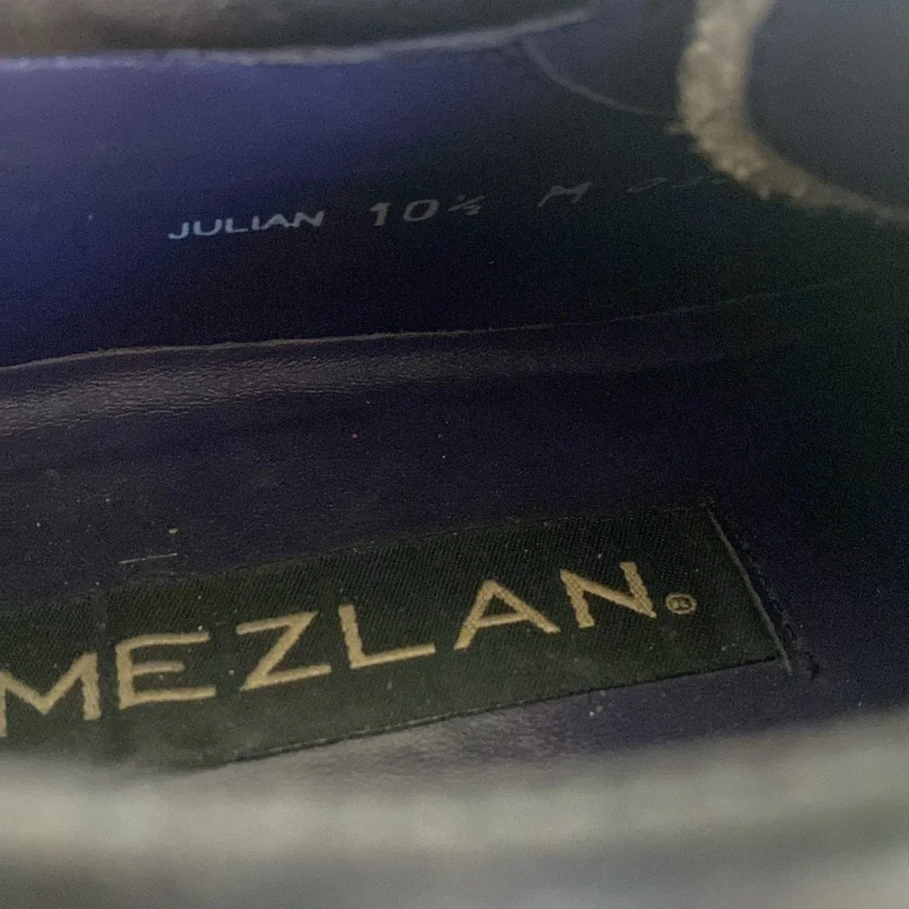 MEZLAN Julian Men's Black Crocodile Leather Dress Shoes Size 10.5 M